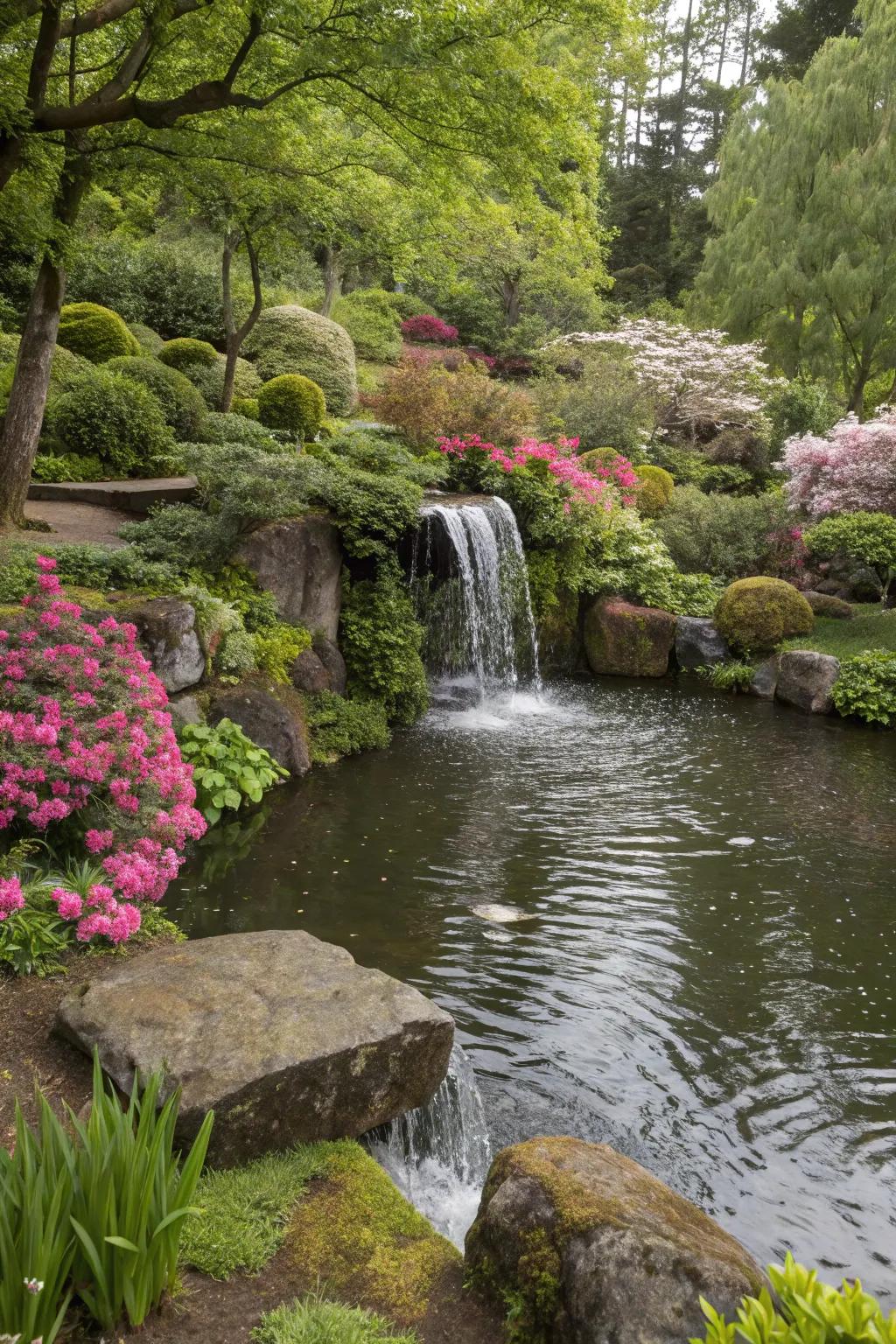 Make the most of tiny spaces with a corner cascade.
