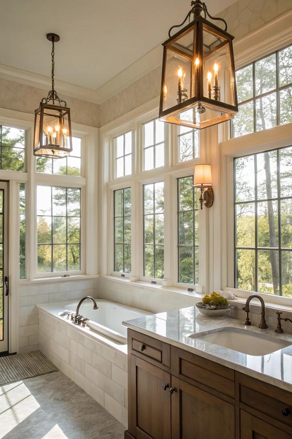 Natural illumination and lights shape a comfortable ambiance.