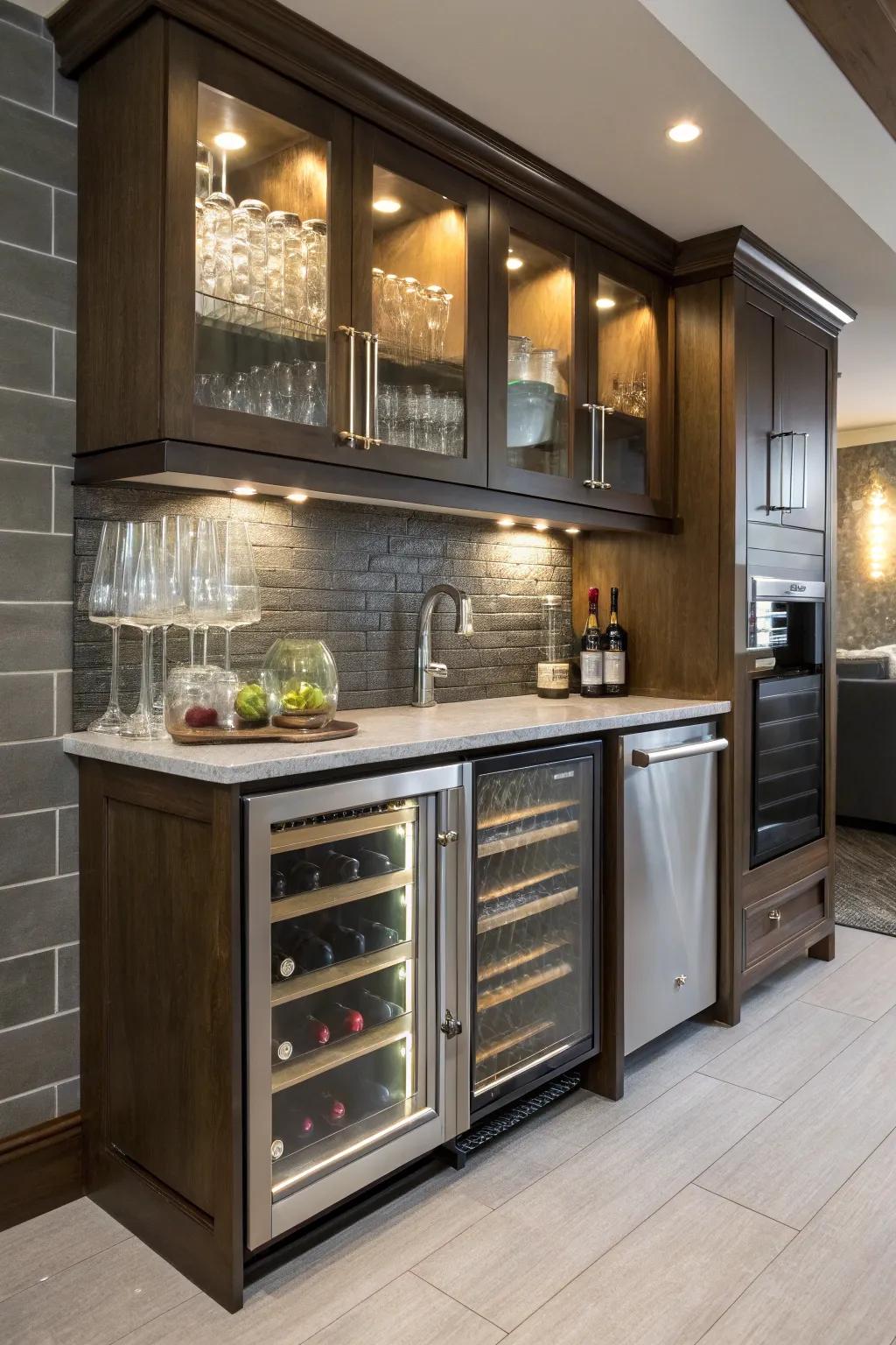 Keep your beverages cool with a mini-chiller.