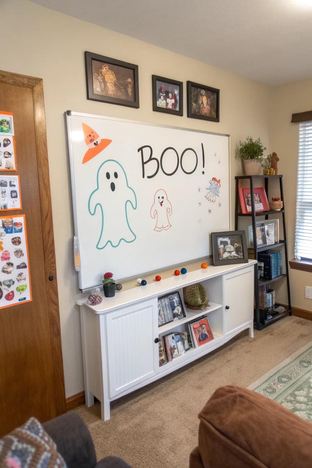 Inject humor into your décor with fun ghost drawings.