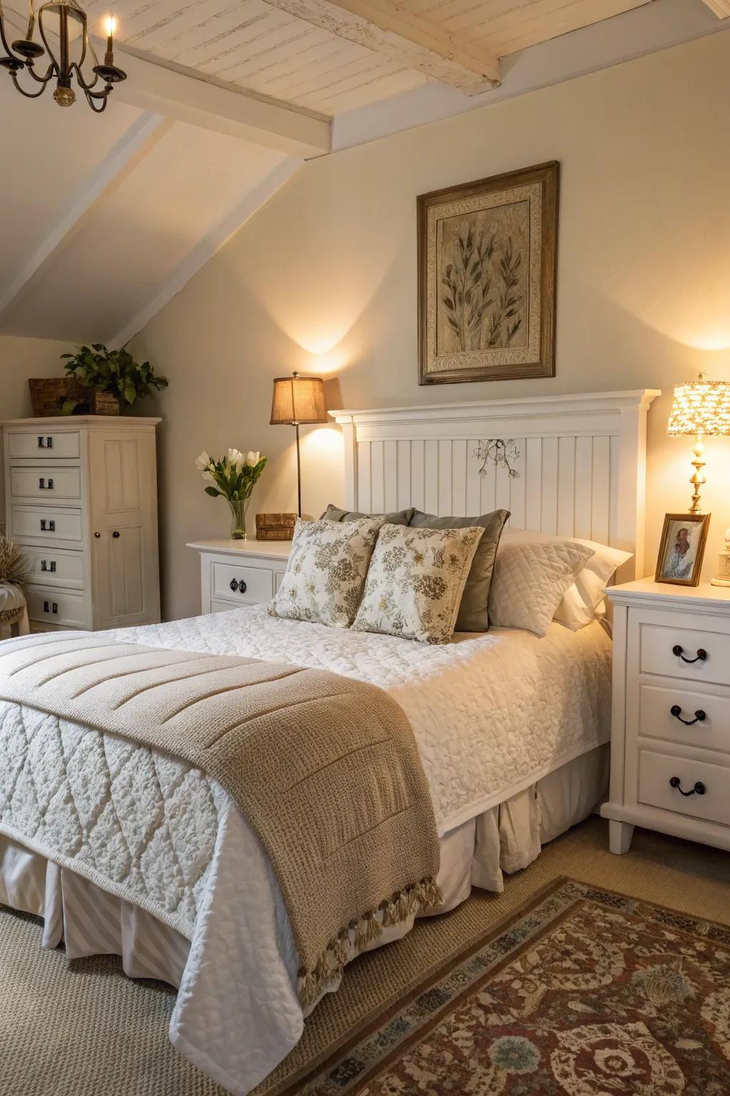 Layers of comfort turn this bedroom into a perfect getaway.