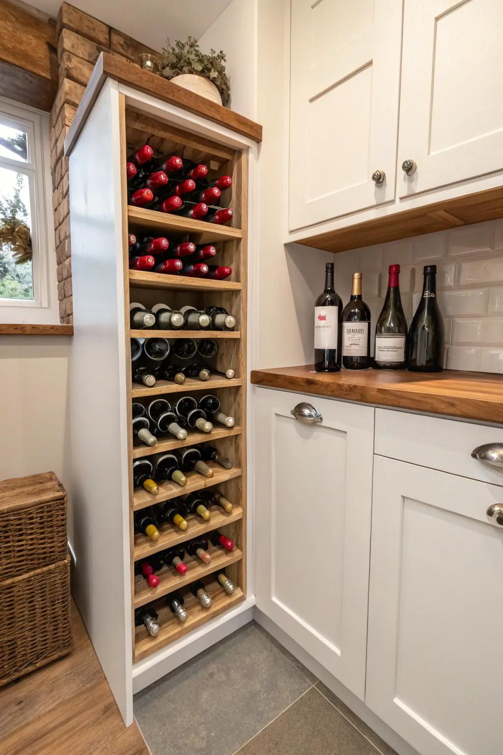 Vertical storage options maximize efficiency in small spaces.