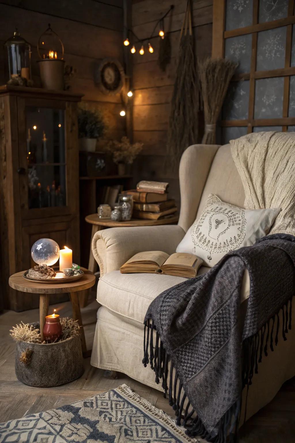 Craft a welcoming area with plush pillows and soft throws.