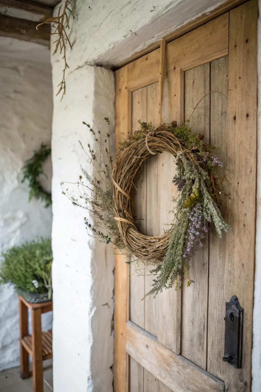 An innate element corona for rustic charm.