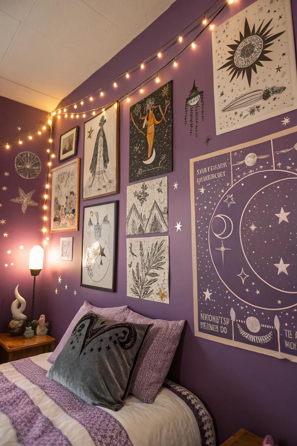 Arcane artistry transforms walls into a canvas of enchantment.