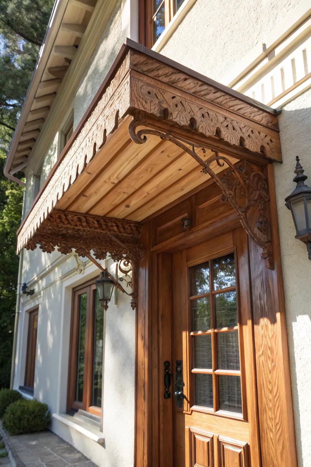 Natural timber hues for a warm welcome.