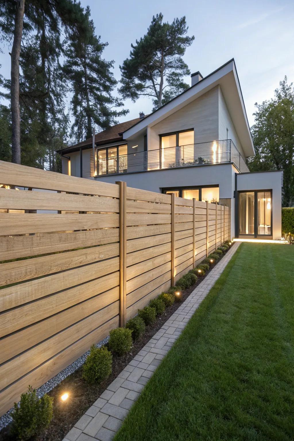 Contemporary fences offer simplicity and sophistication.