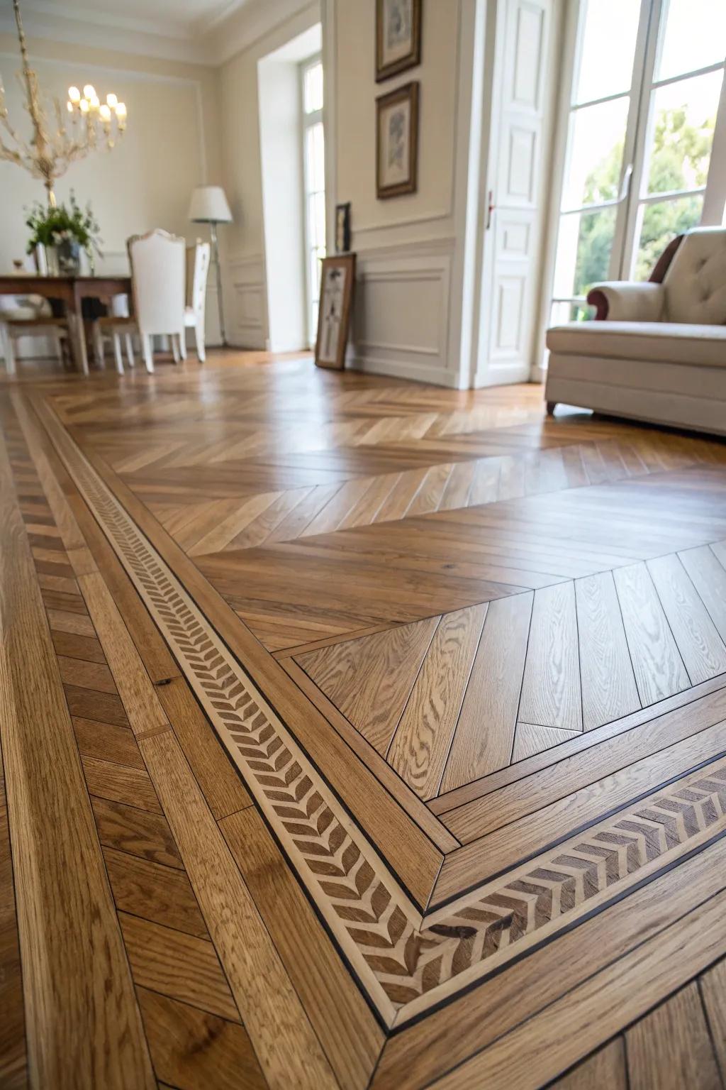 Clean, straight-line borders emphasize the room's edges.