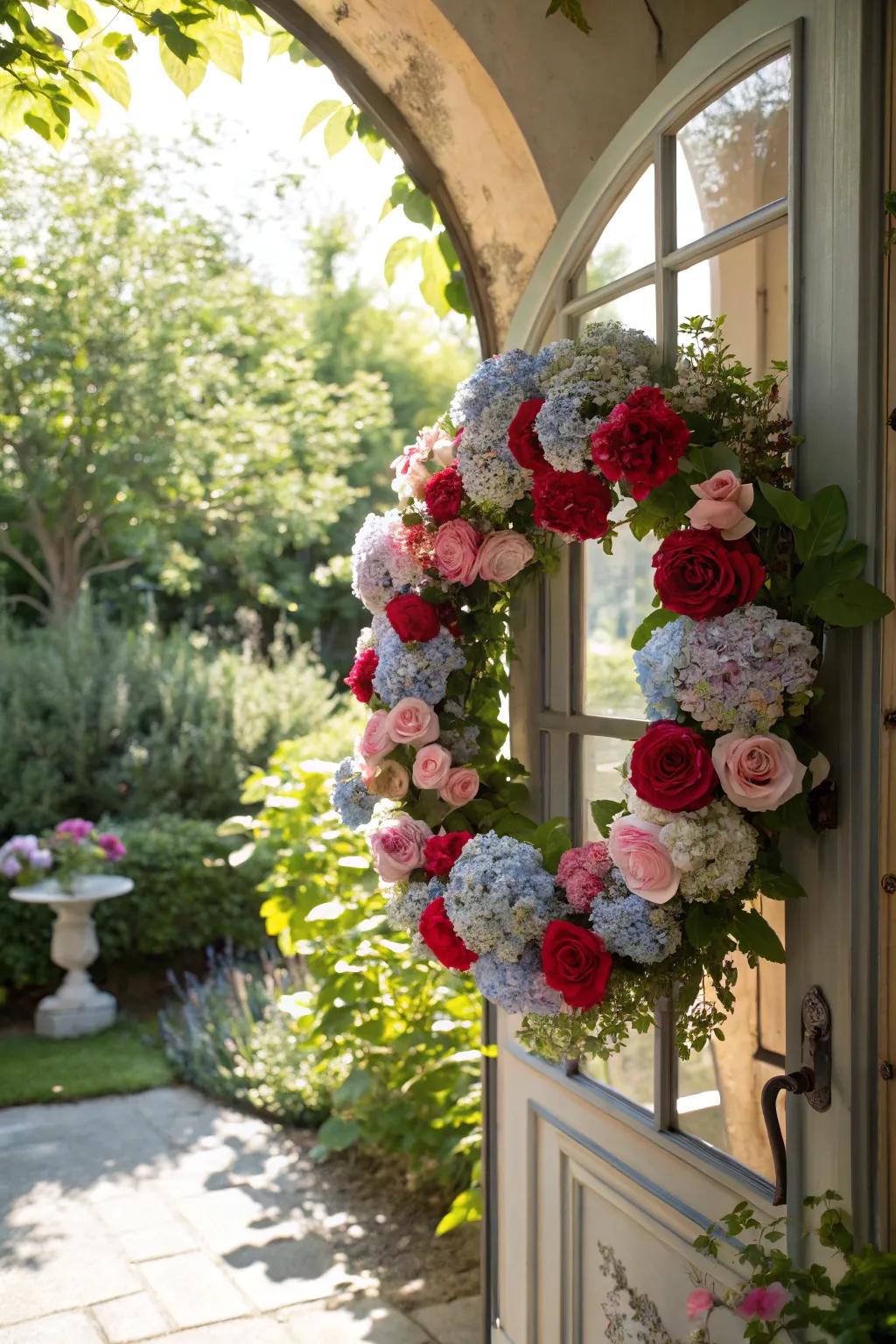 A wreath commemorating the allure of blossoming flowers.