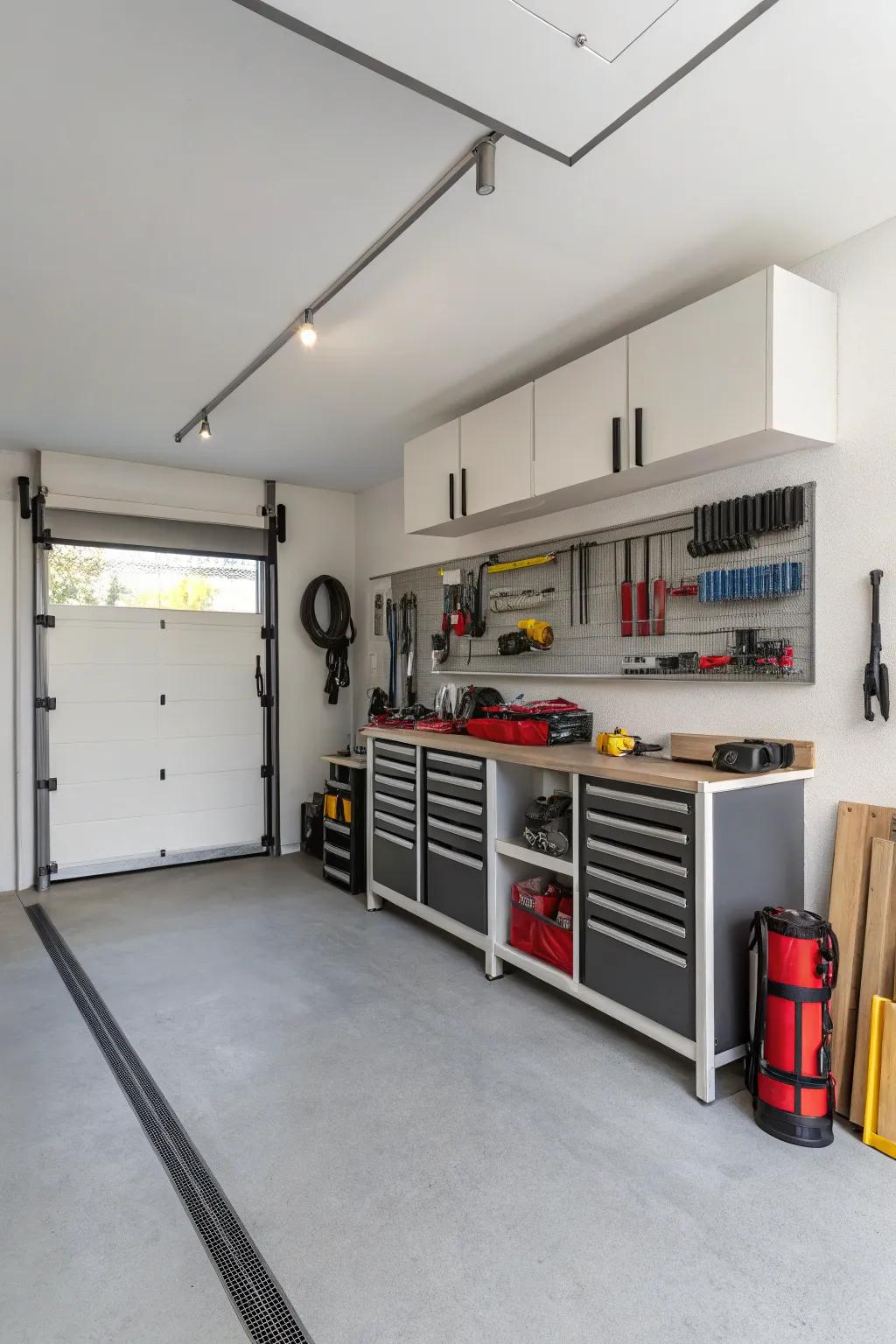 Minimalist design keeps your garage neat and tidy.