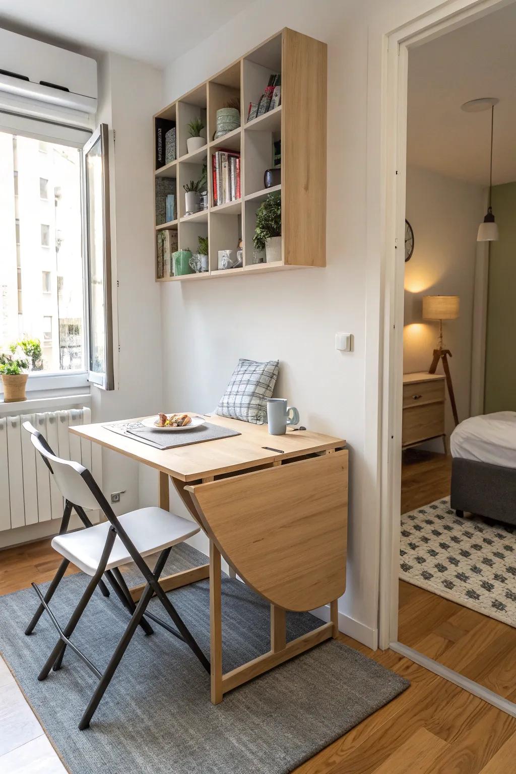 Collapsible furniture offers adaptability in small spaces