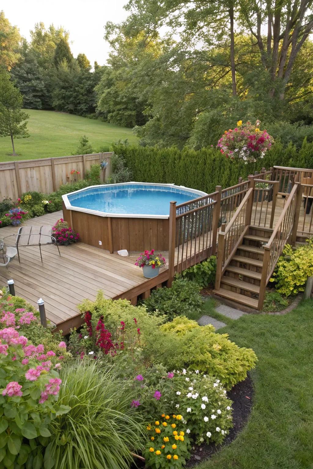 Make the most of space using a small deck design.