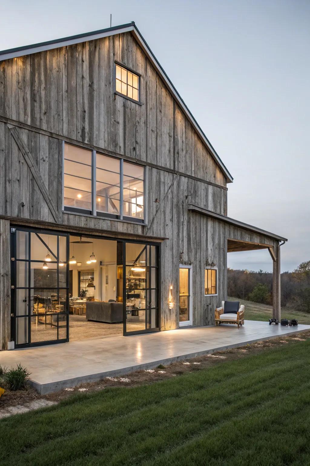 Barn-style homes: where rustic aesthetics meet elegance.