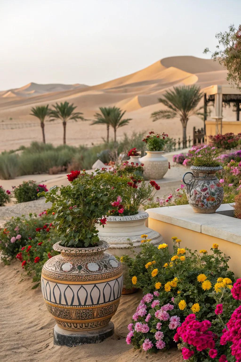 Vibrant embellishments bringing vitality to the garden.