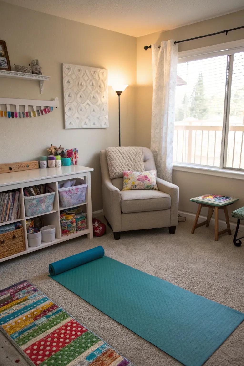 A versatile room opens up different activities in an Arizona room.