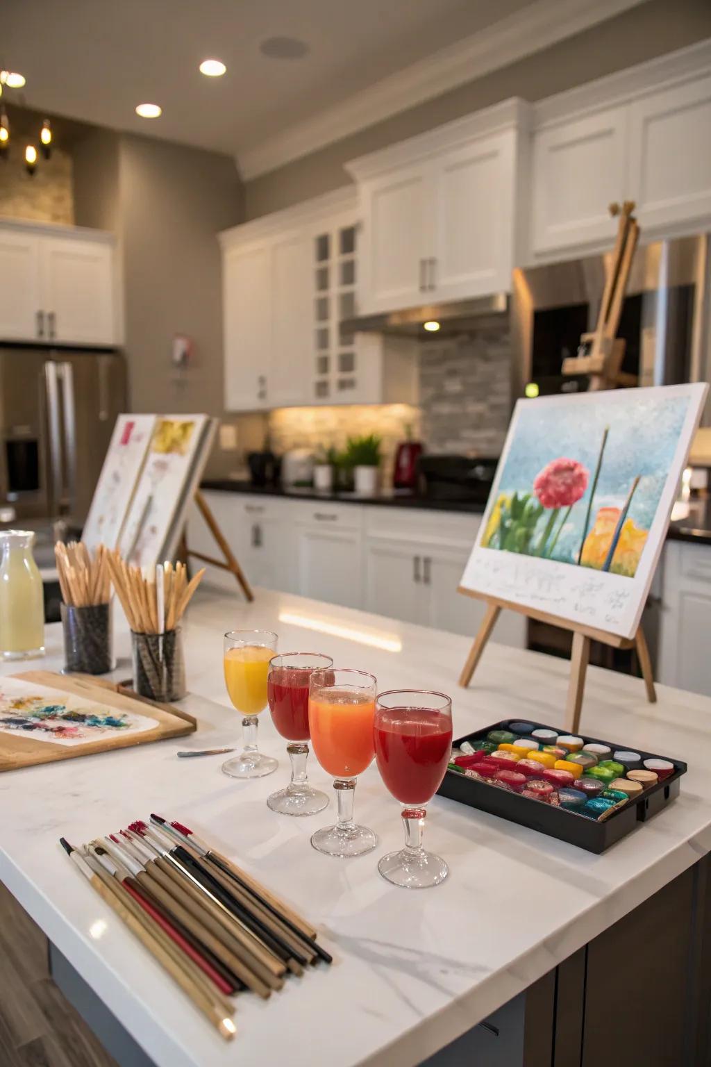 A soothing drawing and sip corner created for guest delight.