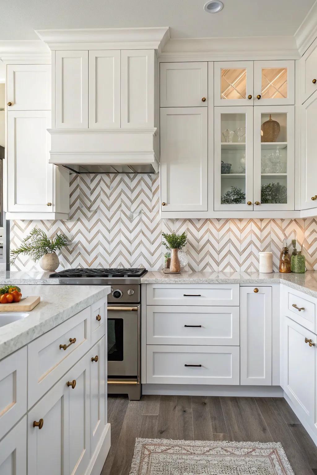 Angular designs add a sense of activity.