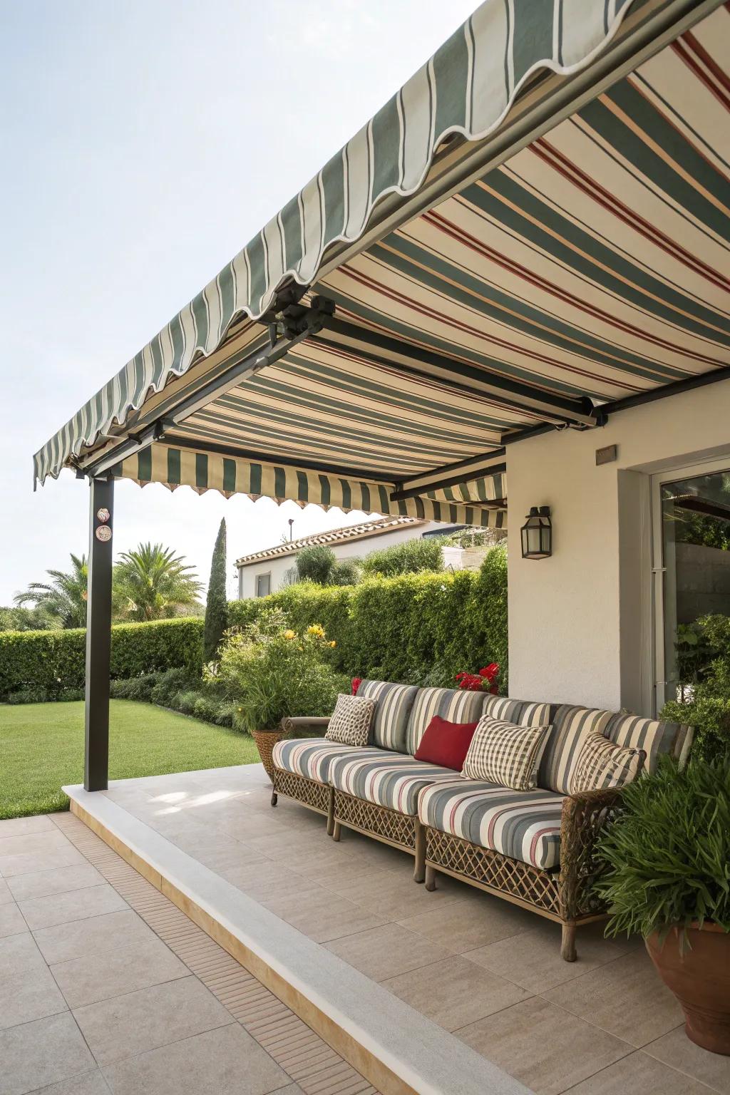 Express your style with decorated awnings.
