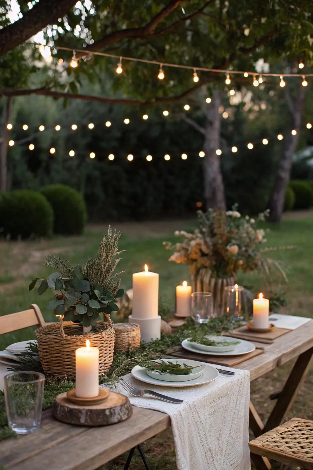 An enchanting tablescape establishes the tone for a delightful evening.