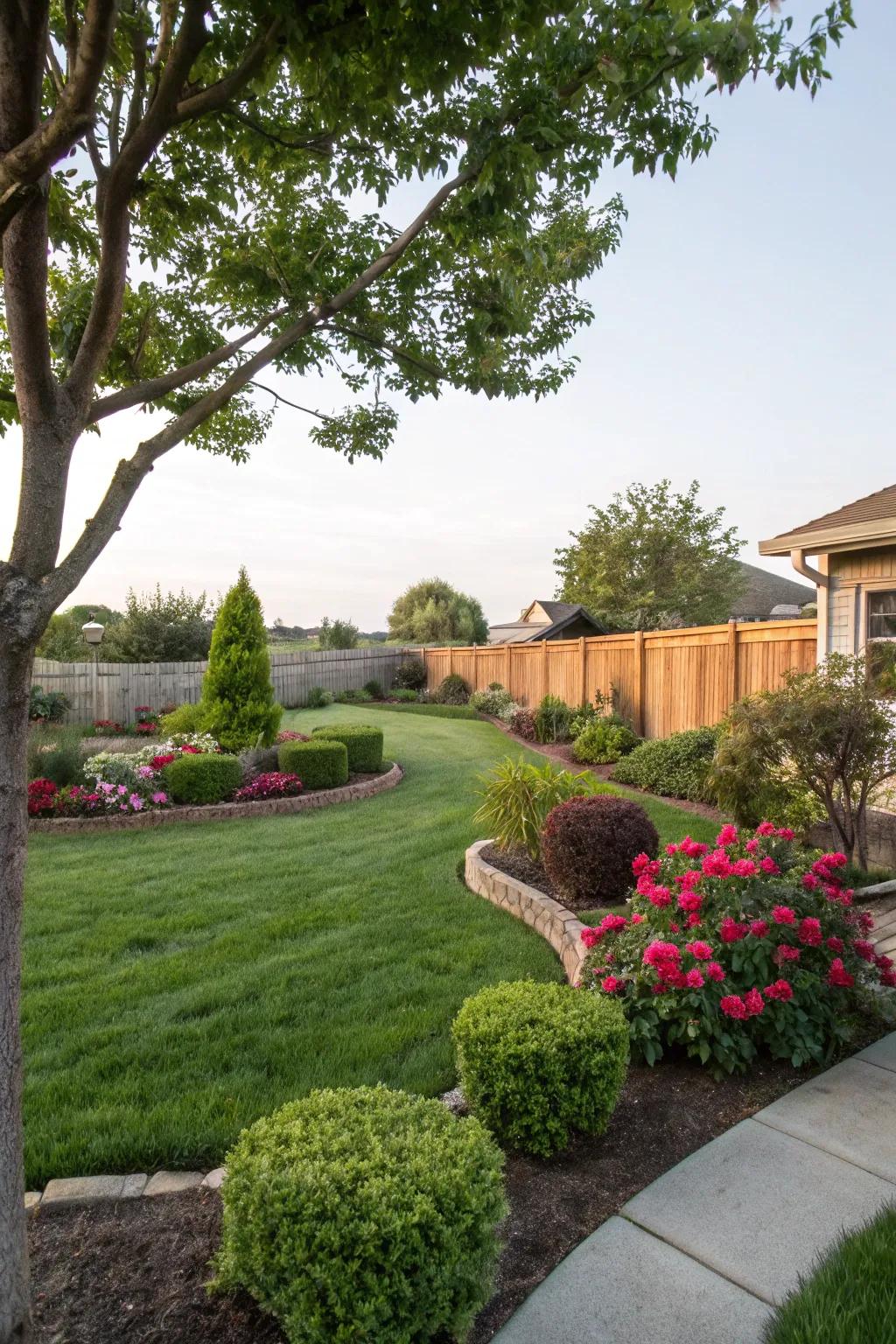 A harmonious blend enhancing your backyard's beauty.