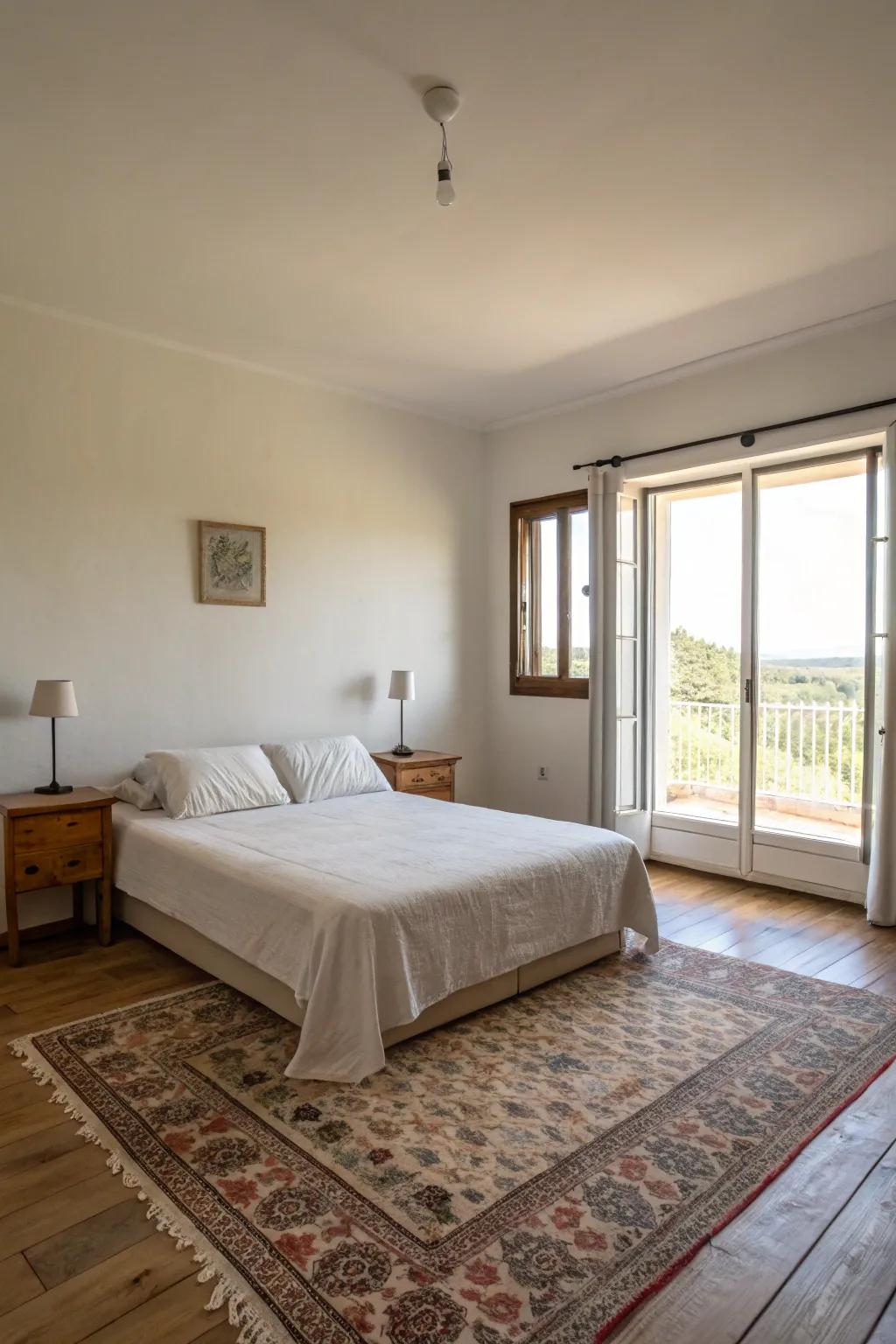 Minimalism fosters a clutter-free, peaceful setting.