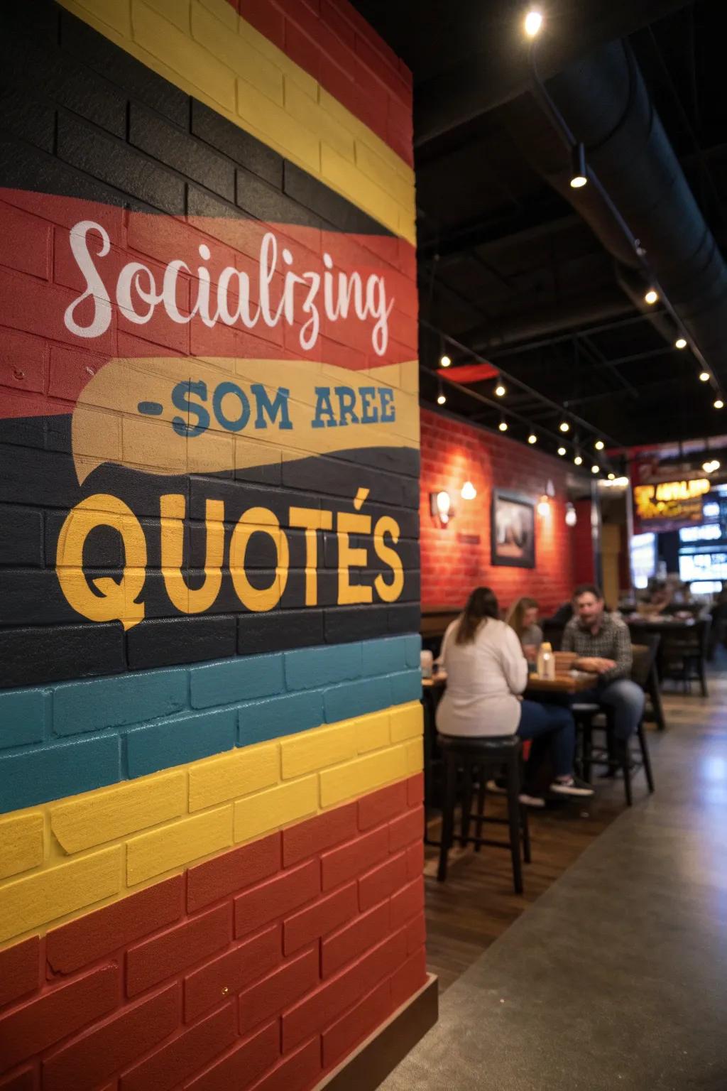 Typography art adds wit and wisdom to your bar.