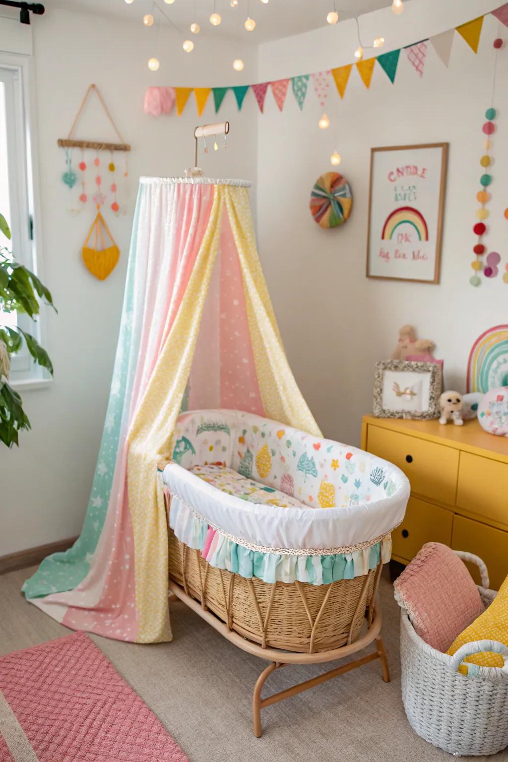 Revamp your nursery style with customizable bassinet covers.