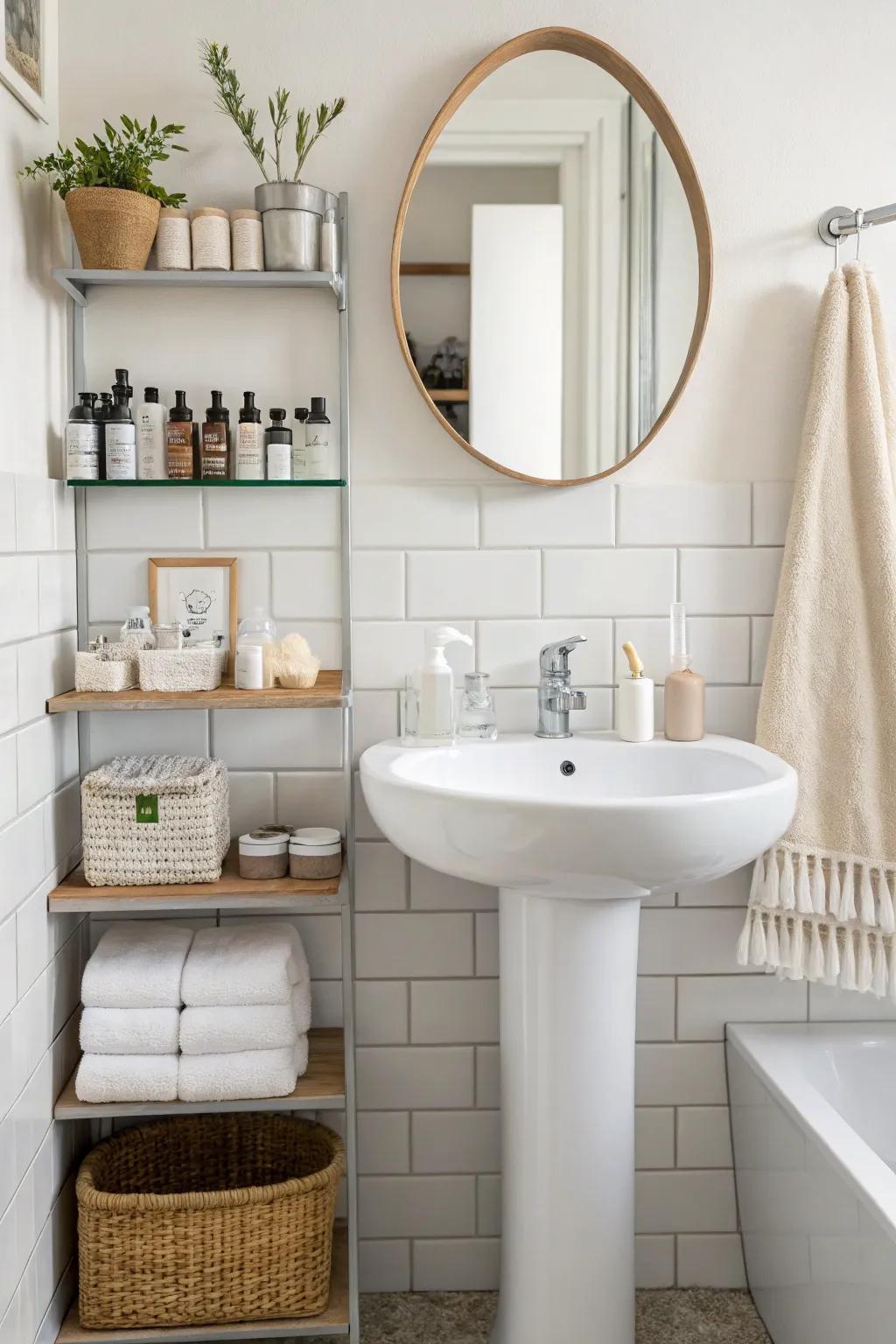 Optimize storage through fashionable elevated panels.