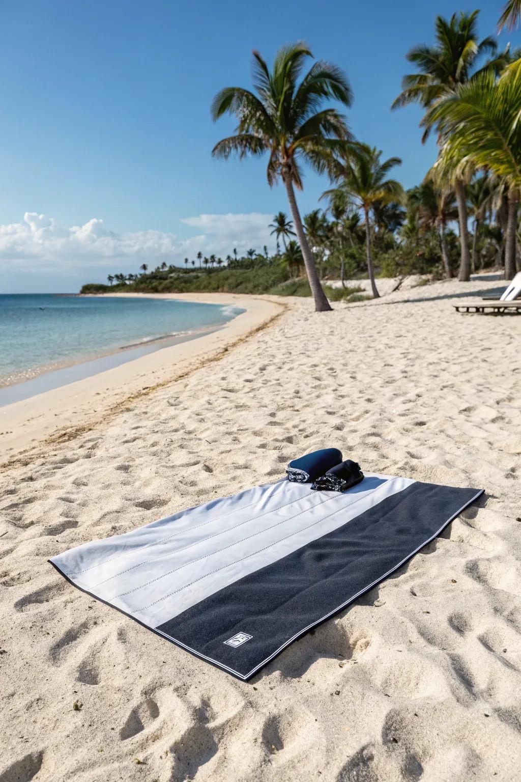 Enjoy how convenient sand-resistant towels are for a cleaner time at the beach.