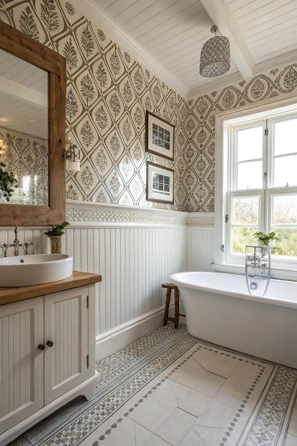 Full-height groove panels enhance height and drama.