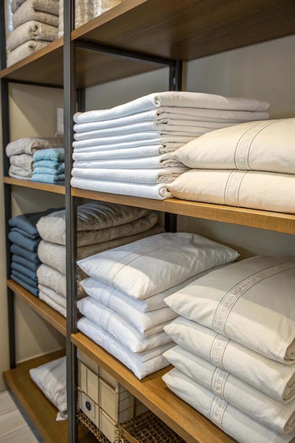 Pillowcase bundles keep sheet sets grouped and structured.