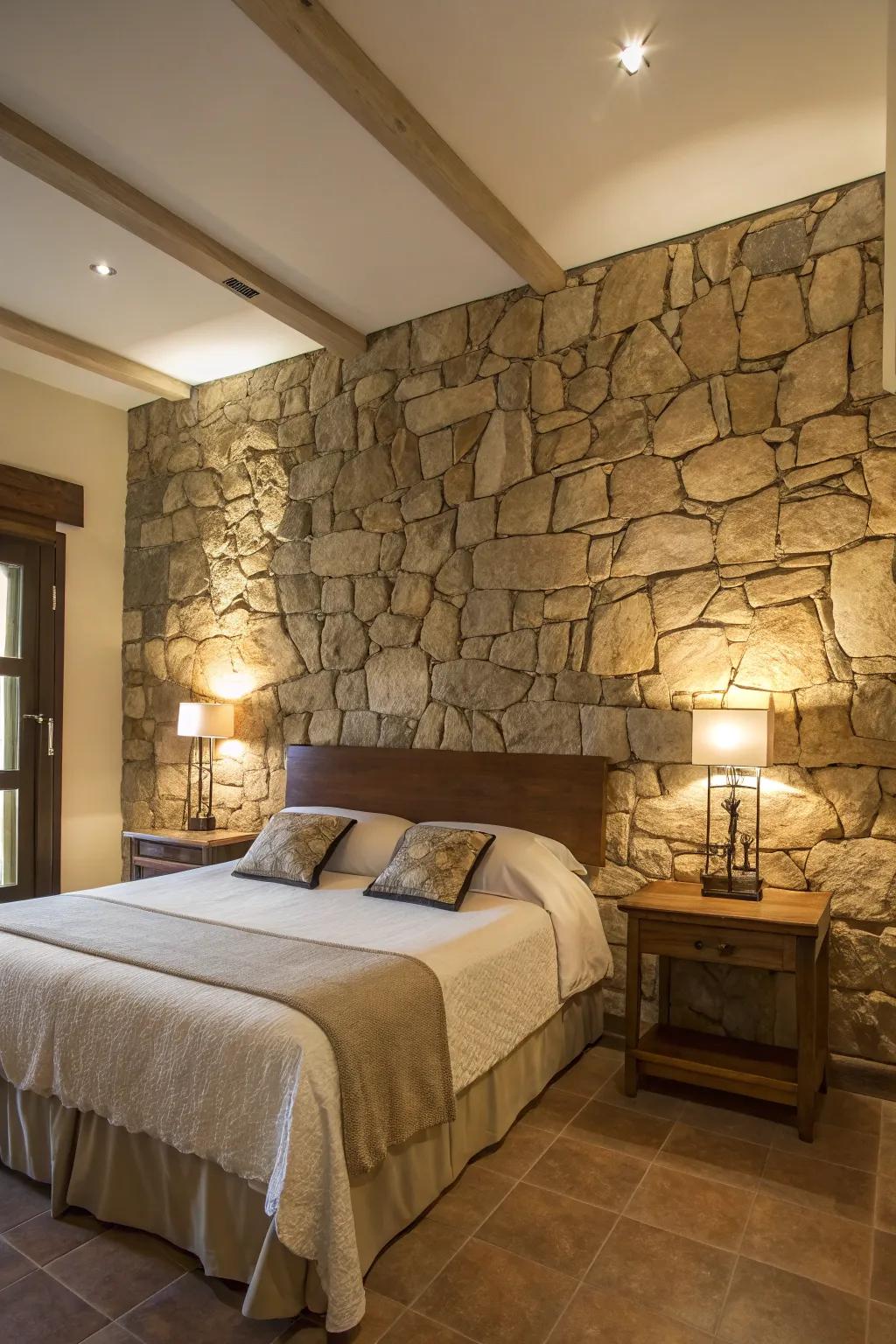 Natural stone infuses an organic component.