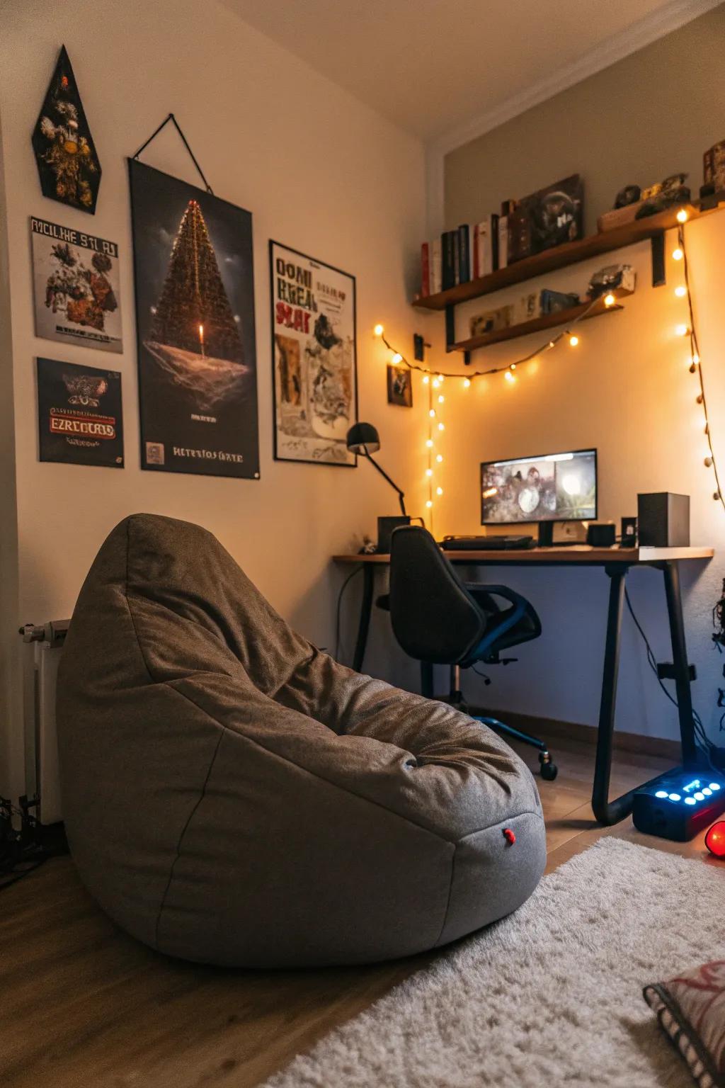 Comfortable seating enriches your gaming area.