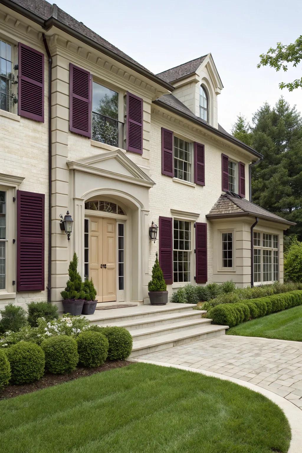 Rich amethyst gives this elegant home a luxurious feel.