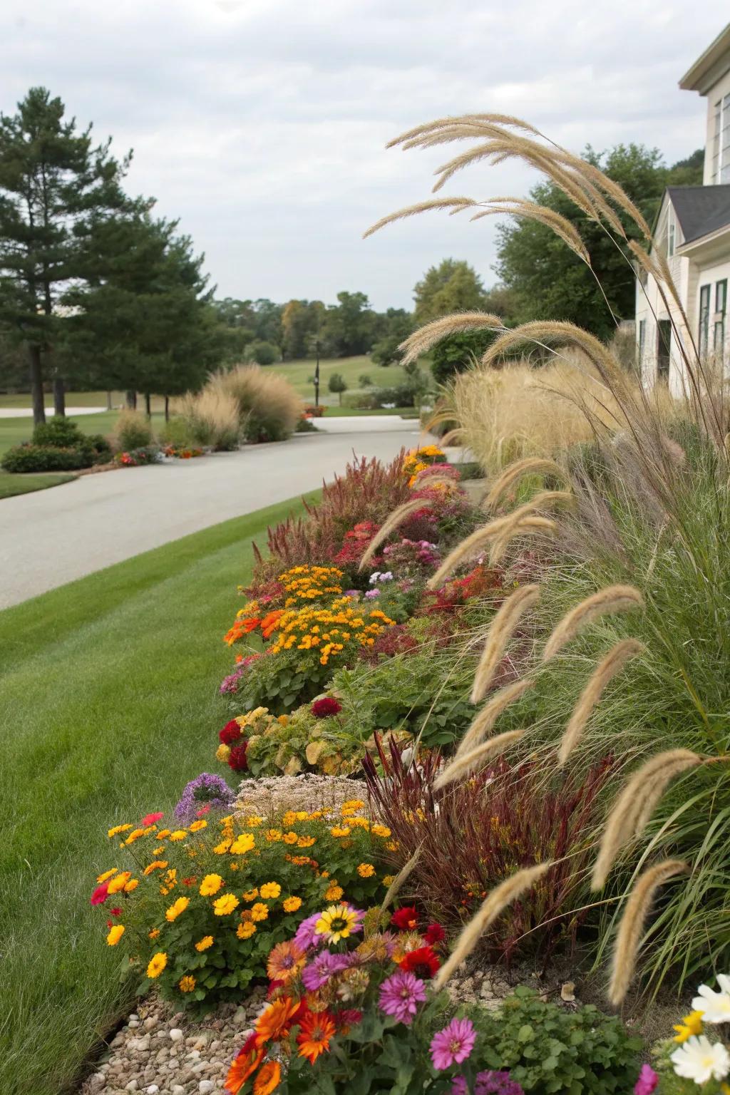Decorative reeds bring dimension and a sense of serenity to your garden.