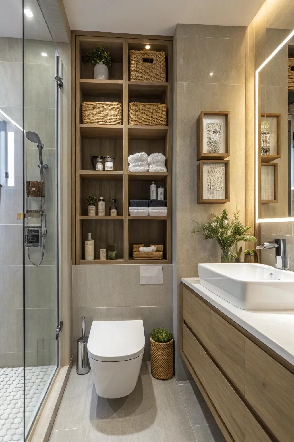 Cube shelving provides flexible, adaptable storage solutions.