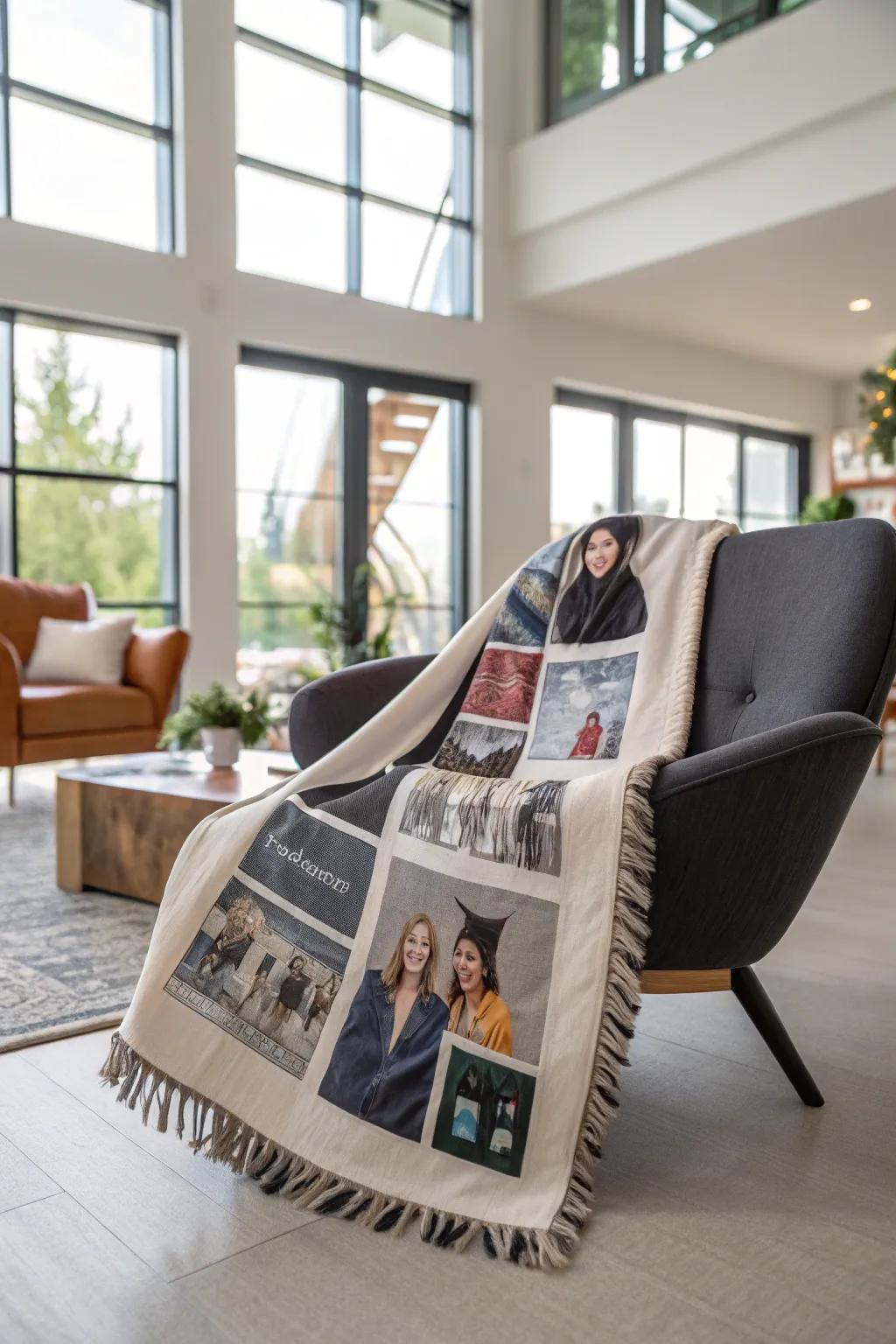 A landmark instances throw celebrates life's achievements.