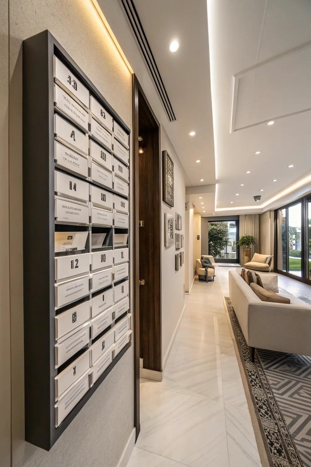 Manage payments and mail stylishly using a wall mount holder.