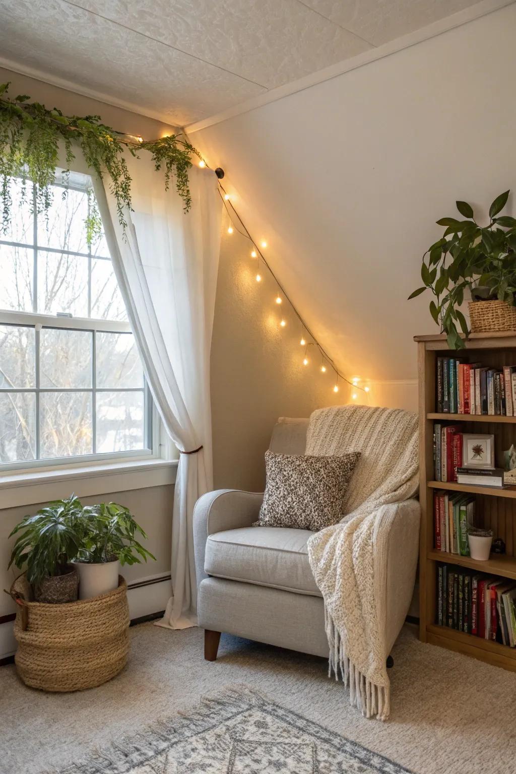 A cozy reading nook is the ultimate retreat for bookworms.