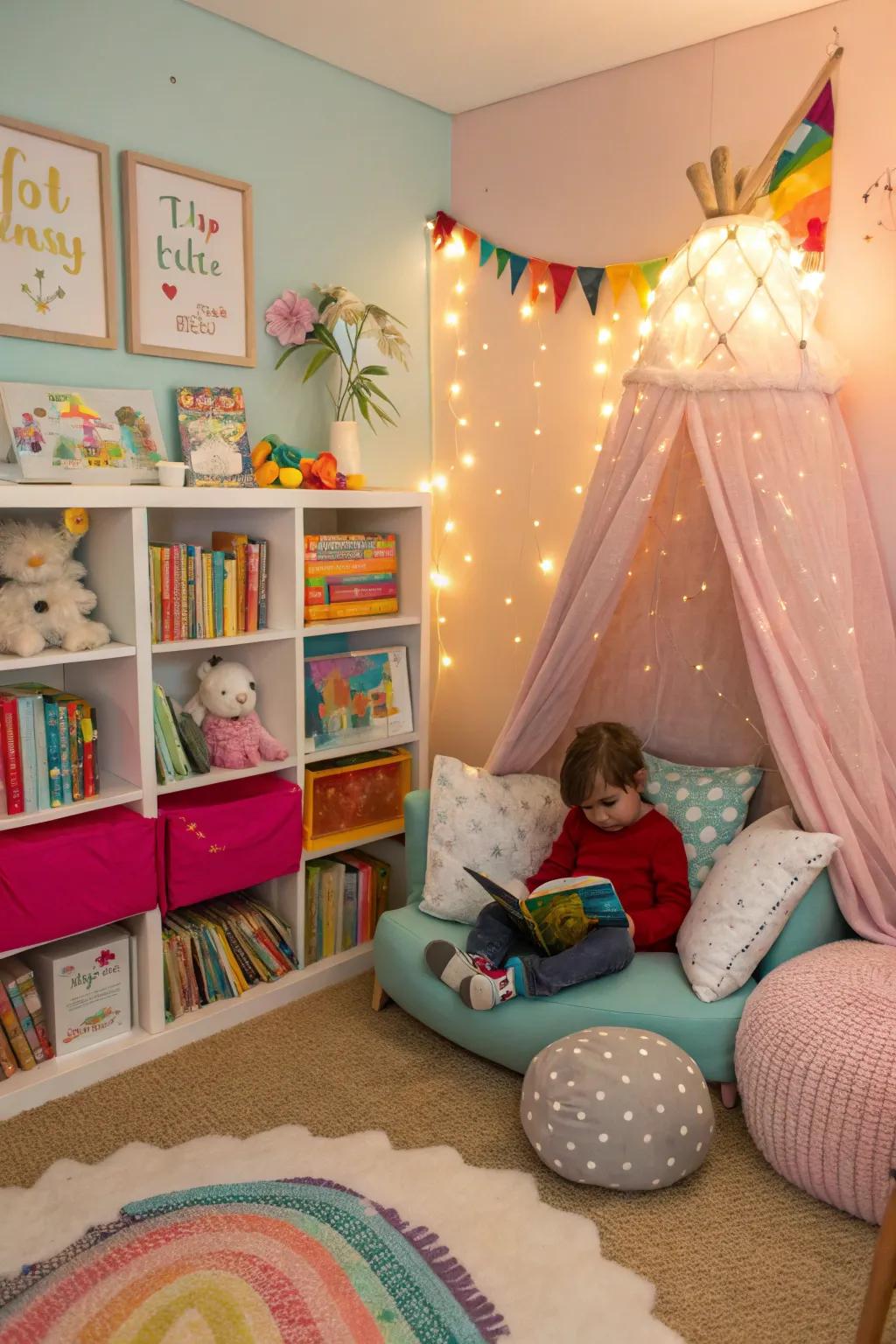 A whimsical nook igniting the imagination of young readers.