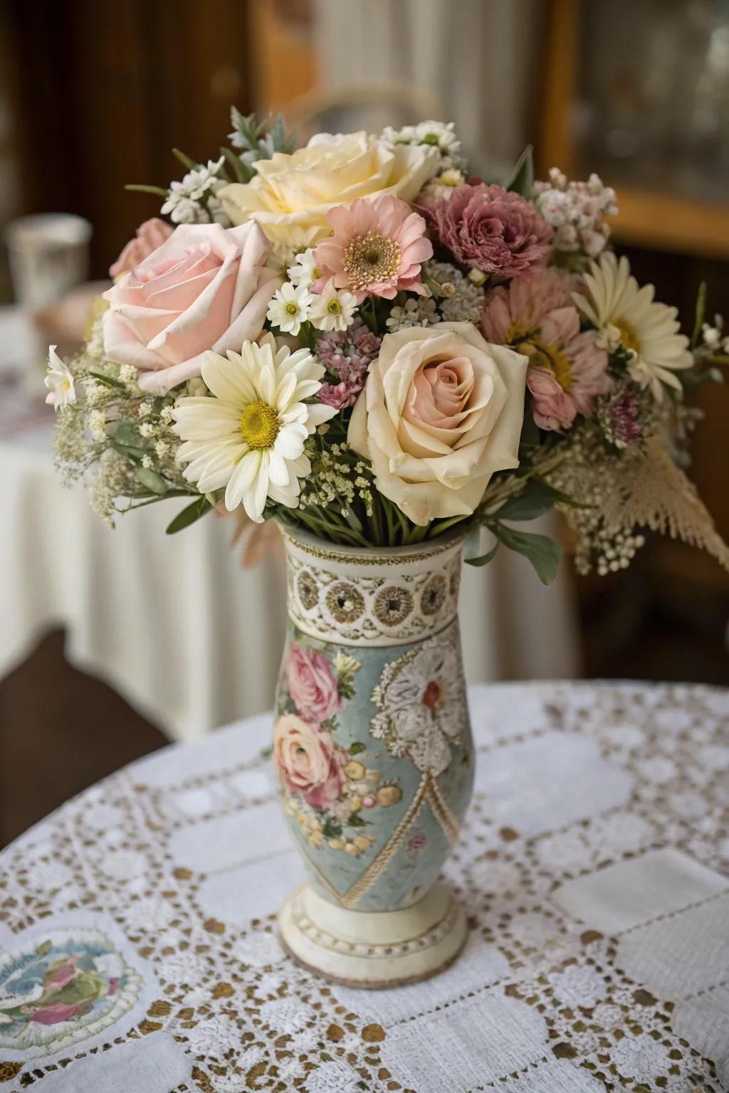 Vintage-inspired arrangement for a hint of nostalgia.
