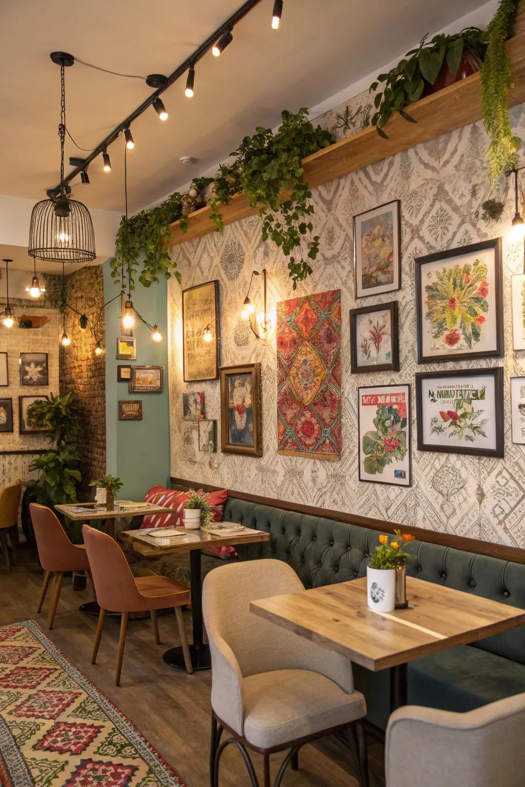 Artful accents include personality and appeal to your home cafe.