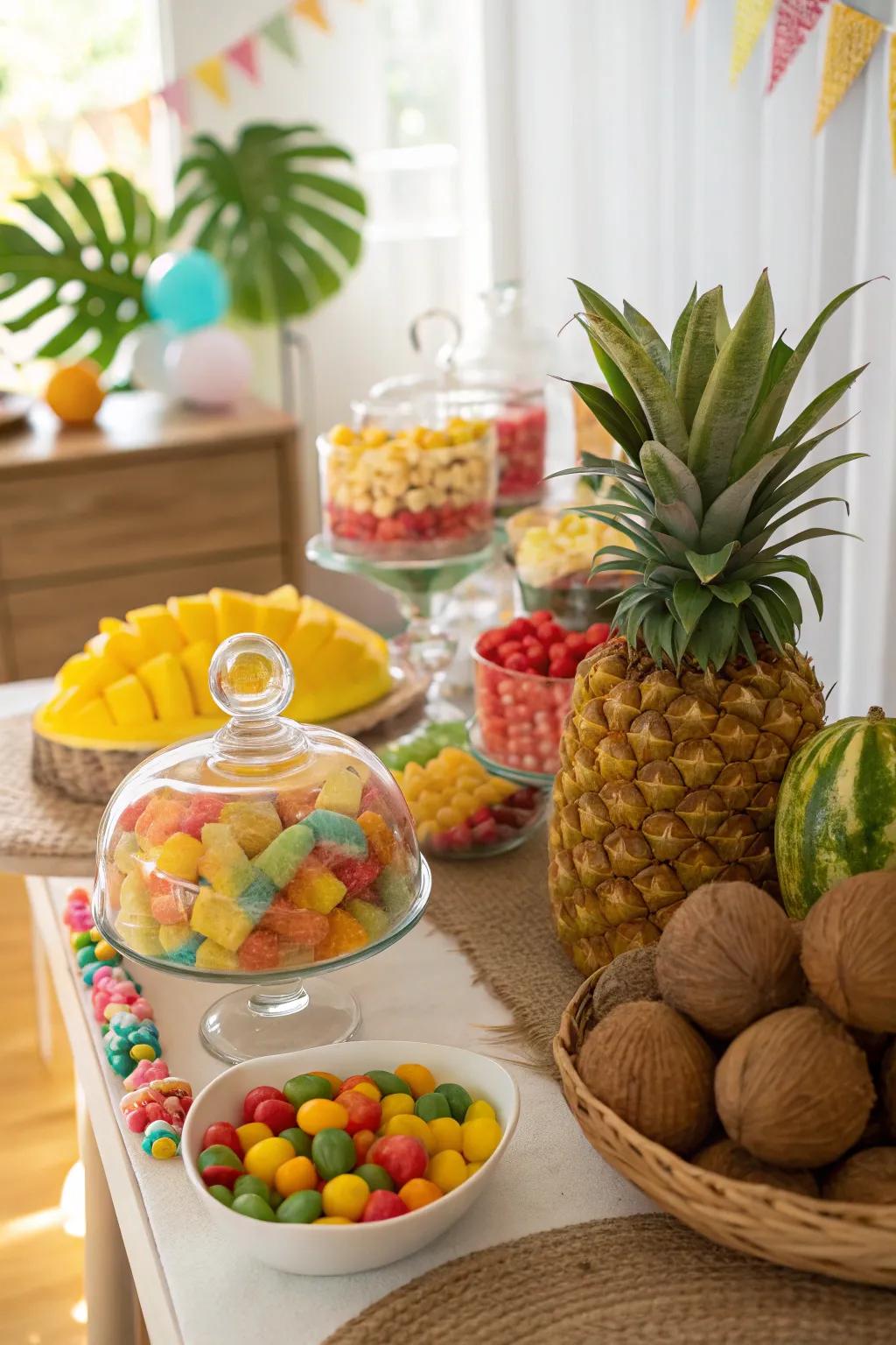 A dessert buffet that brings the tropics to you.