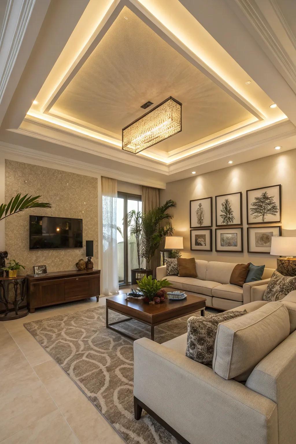 Harmonize your space using unified ceiling designs.