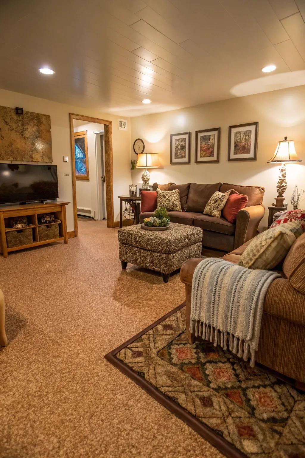 Cork flooring offers comfort and style to your living areas.