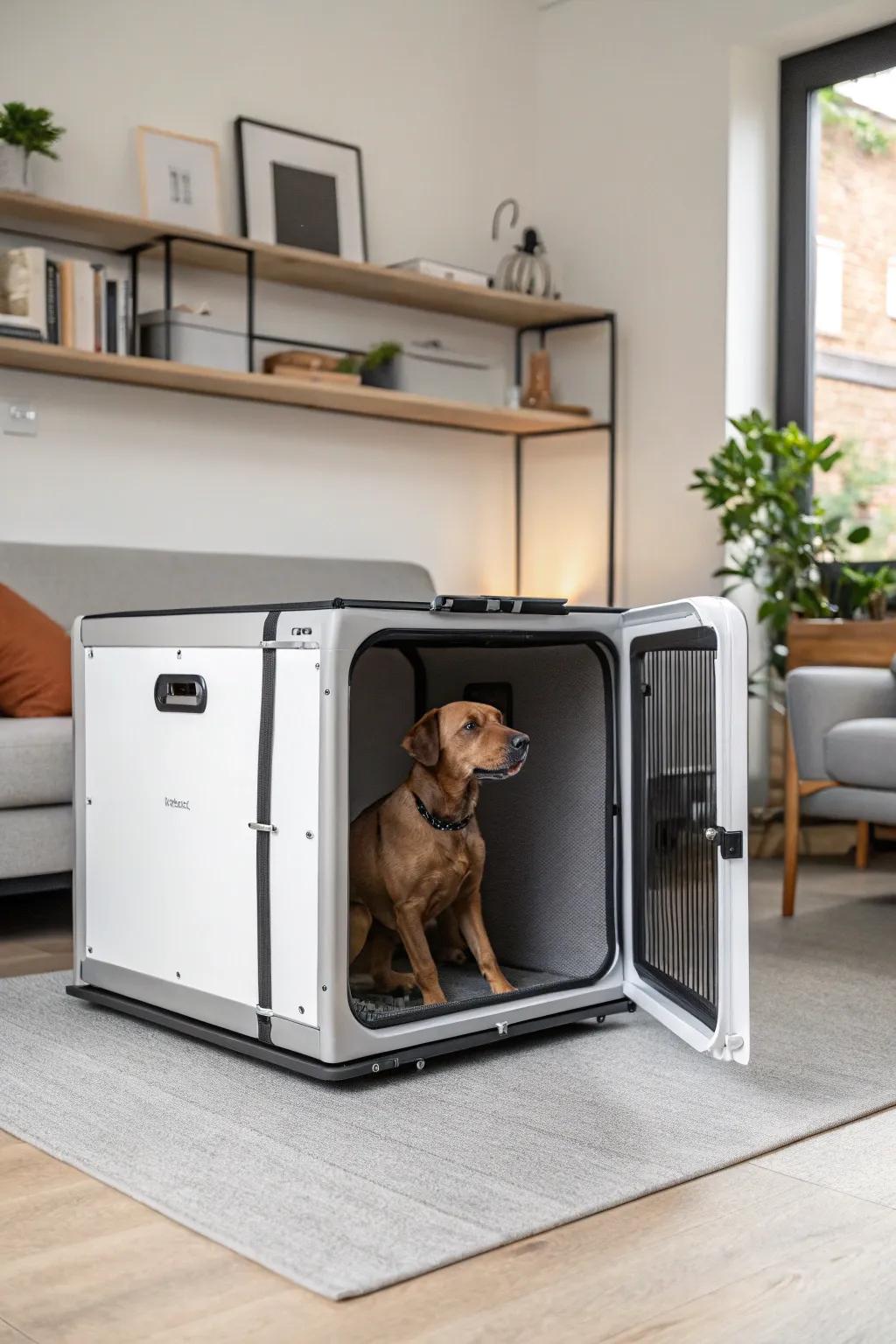 Foldable kennels combine flexibility with style.