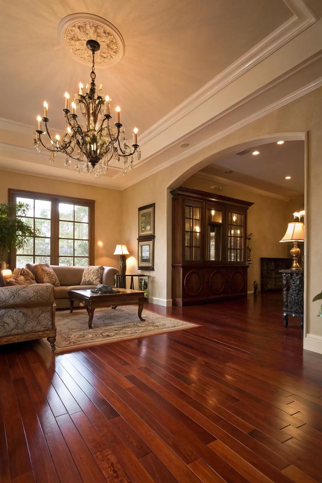 Sophisticated illumination enriches elegance and ambiance.