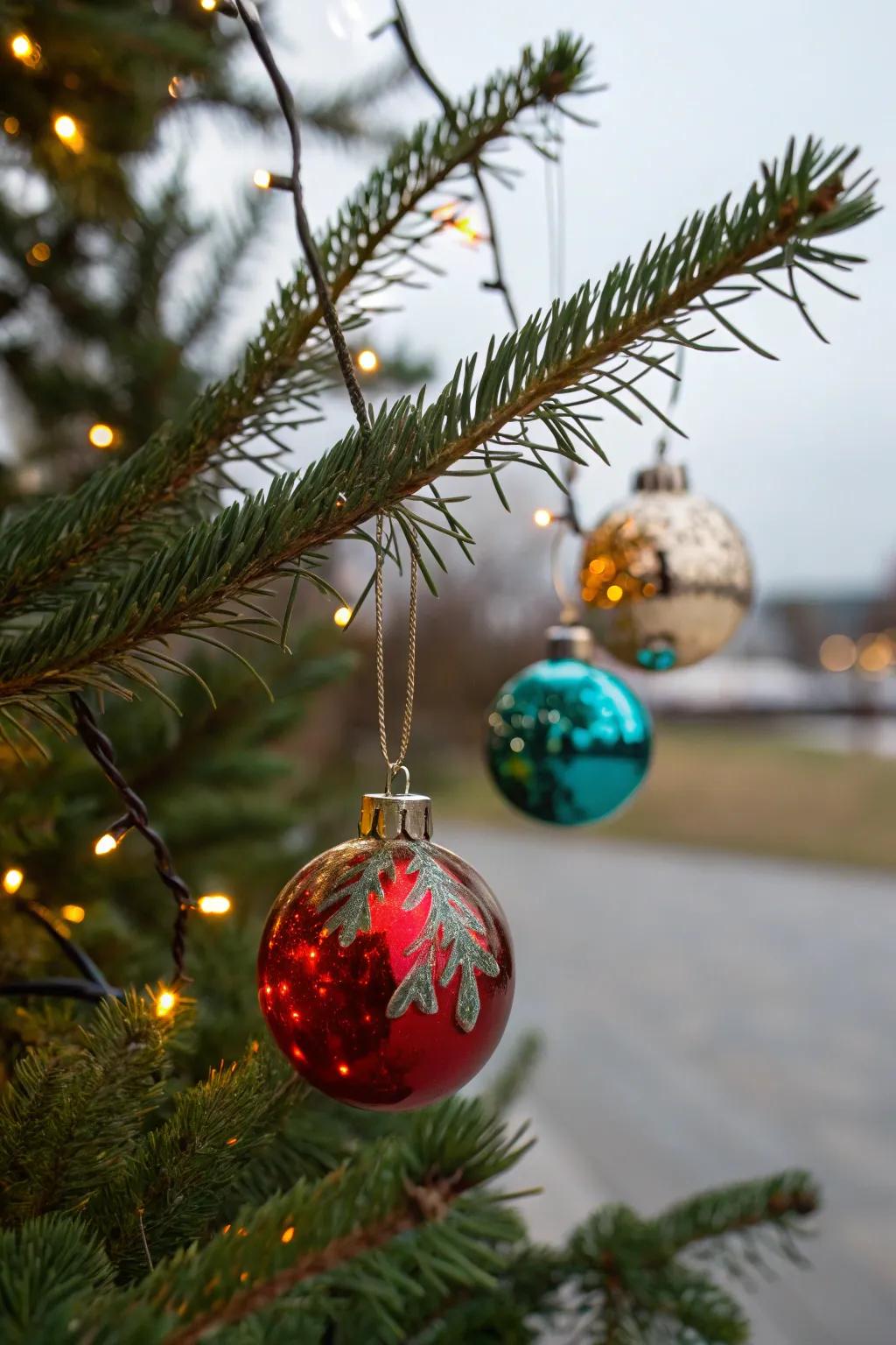 Natural components add a countryside charm to your holiday decor.