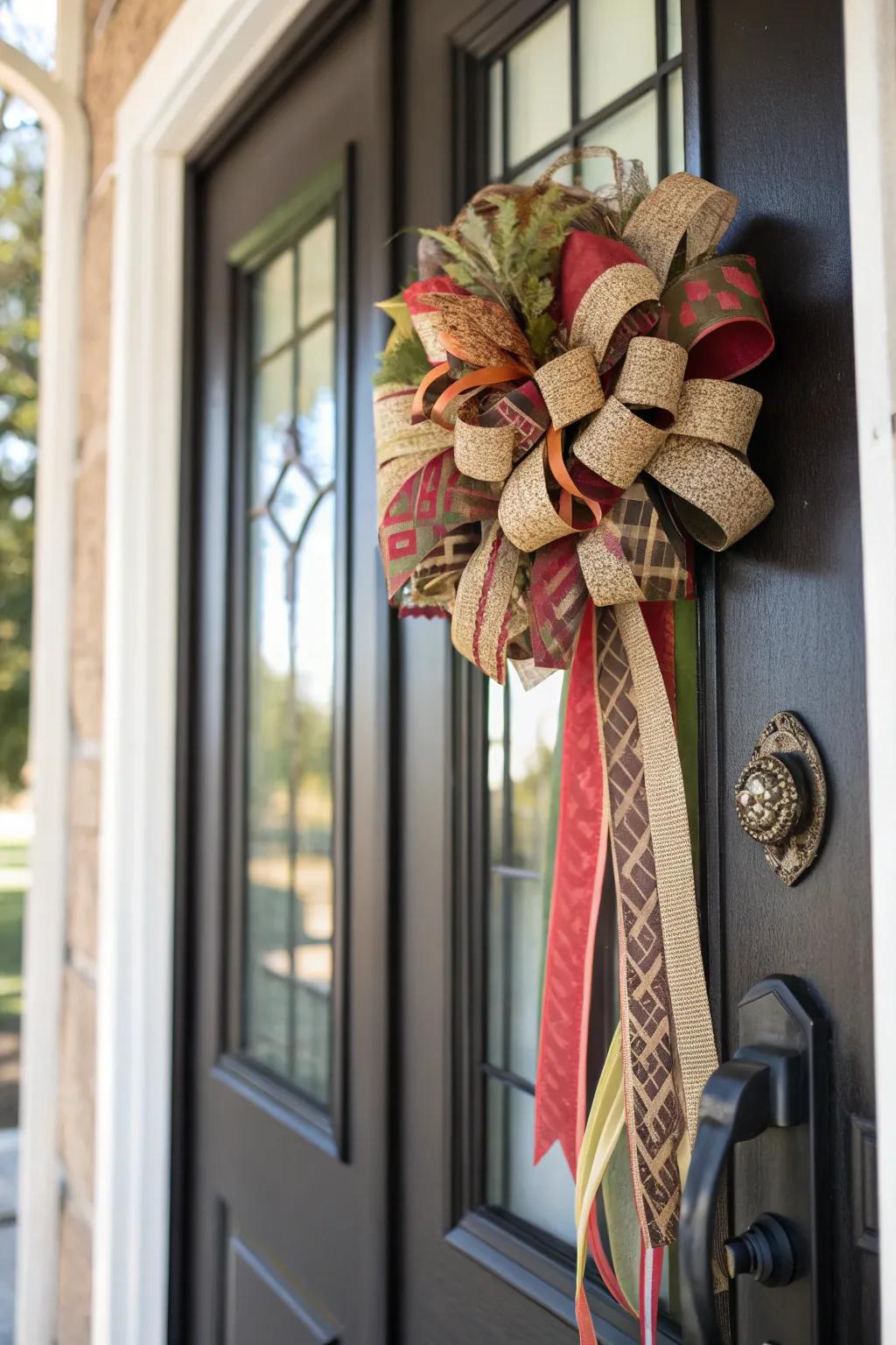 Add depth and interest with a layered ribbon bow.
