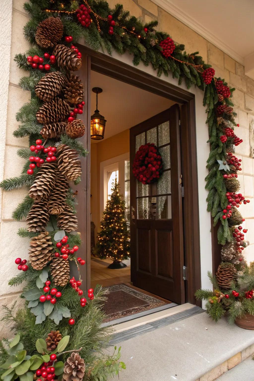 Natural components furnish an organic and elegant celebratory accent.